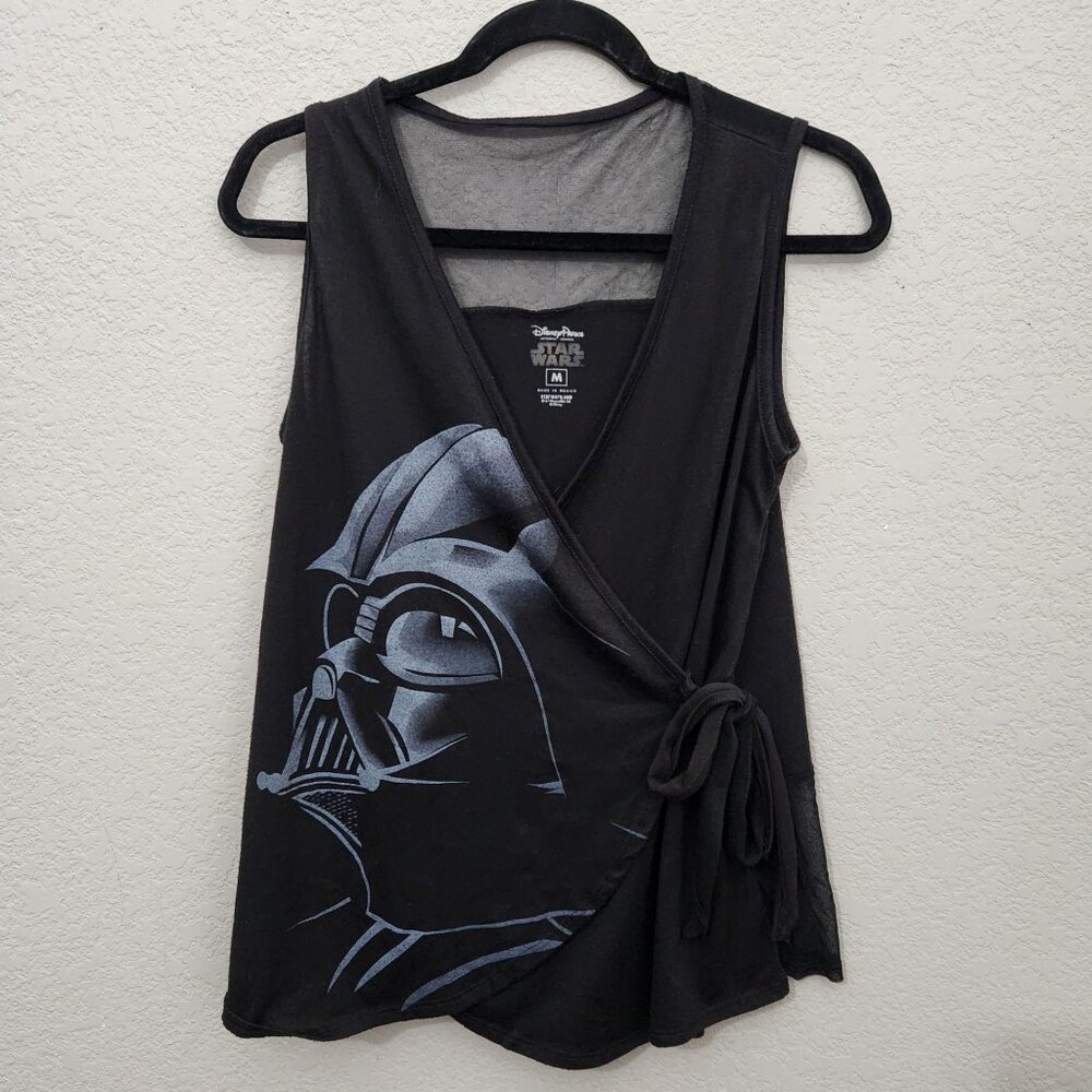 Disney Parks Star Wars Darth Vader Wrap Tank Top Black Medium